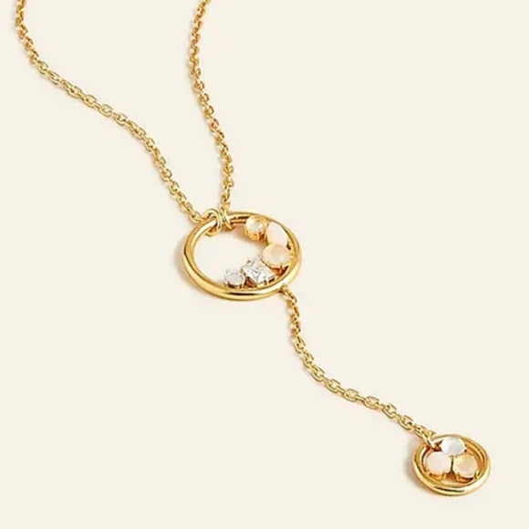 NWT J. Crew Nested Mixed-stone Lariat Necklace - Picture 1 of 6
